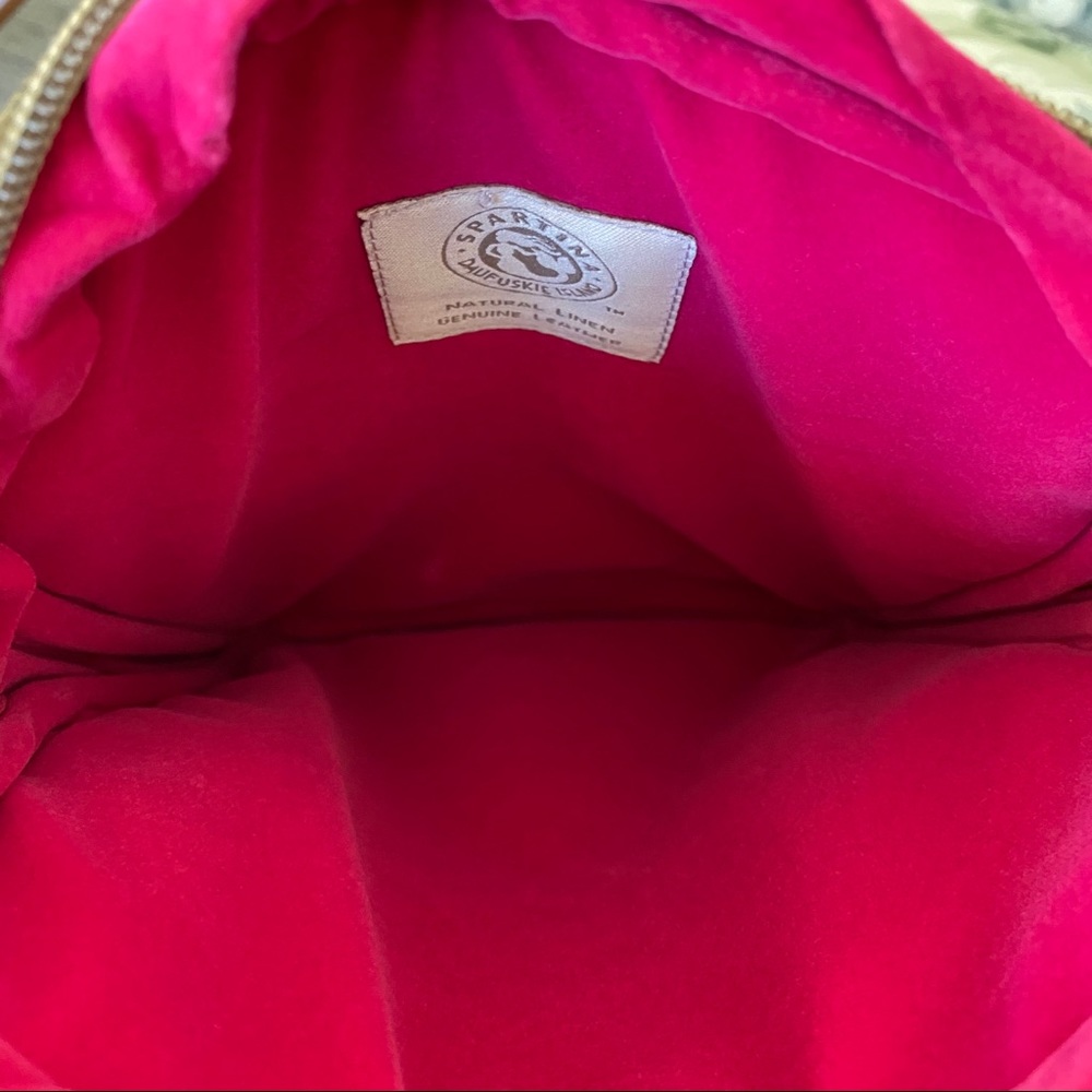 Spartina Linen & Leather Handbag - Picture 8 of 9